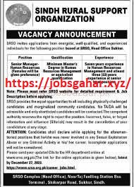 Advertisement of Sindh Rural Support Organization (SRSO) Jobs